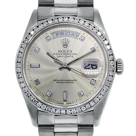 used rolex white gold president|Rolex president watch price.